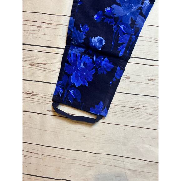 isaacmizrahilive Blue Floral 12 Petite Dress Pants Cottagecore - Picture 4 of 10
